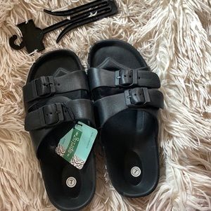New Black Sandals/Slides